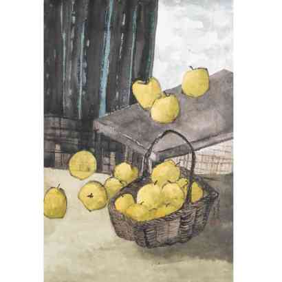 WANG JIQIAN  LANDSCAPE WITH PEARS